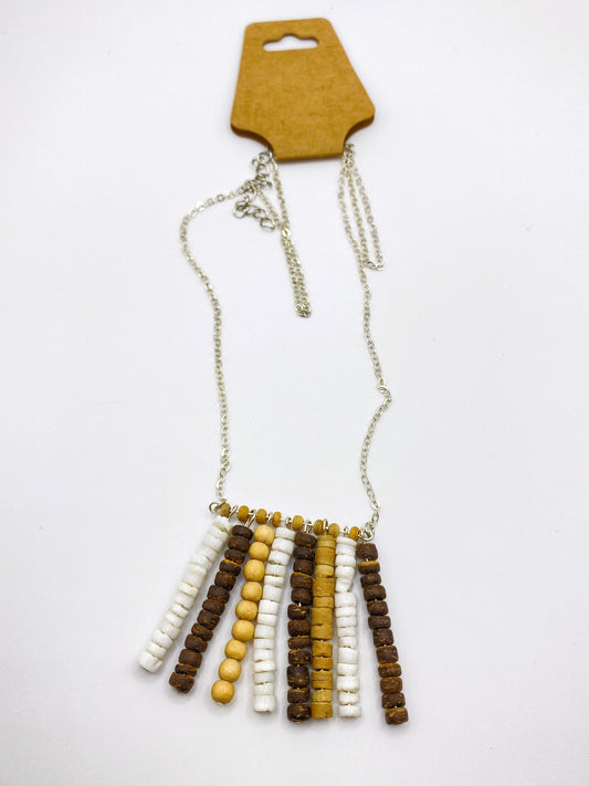 Earth Pillars Horizontal Bar Necklace