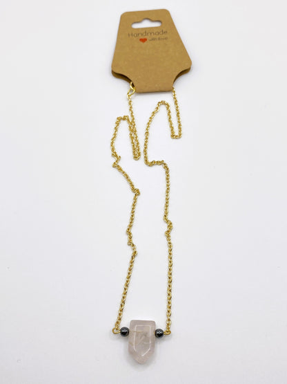 Light Pink Arrow Necklace