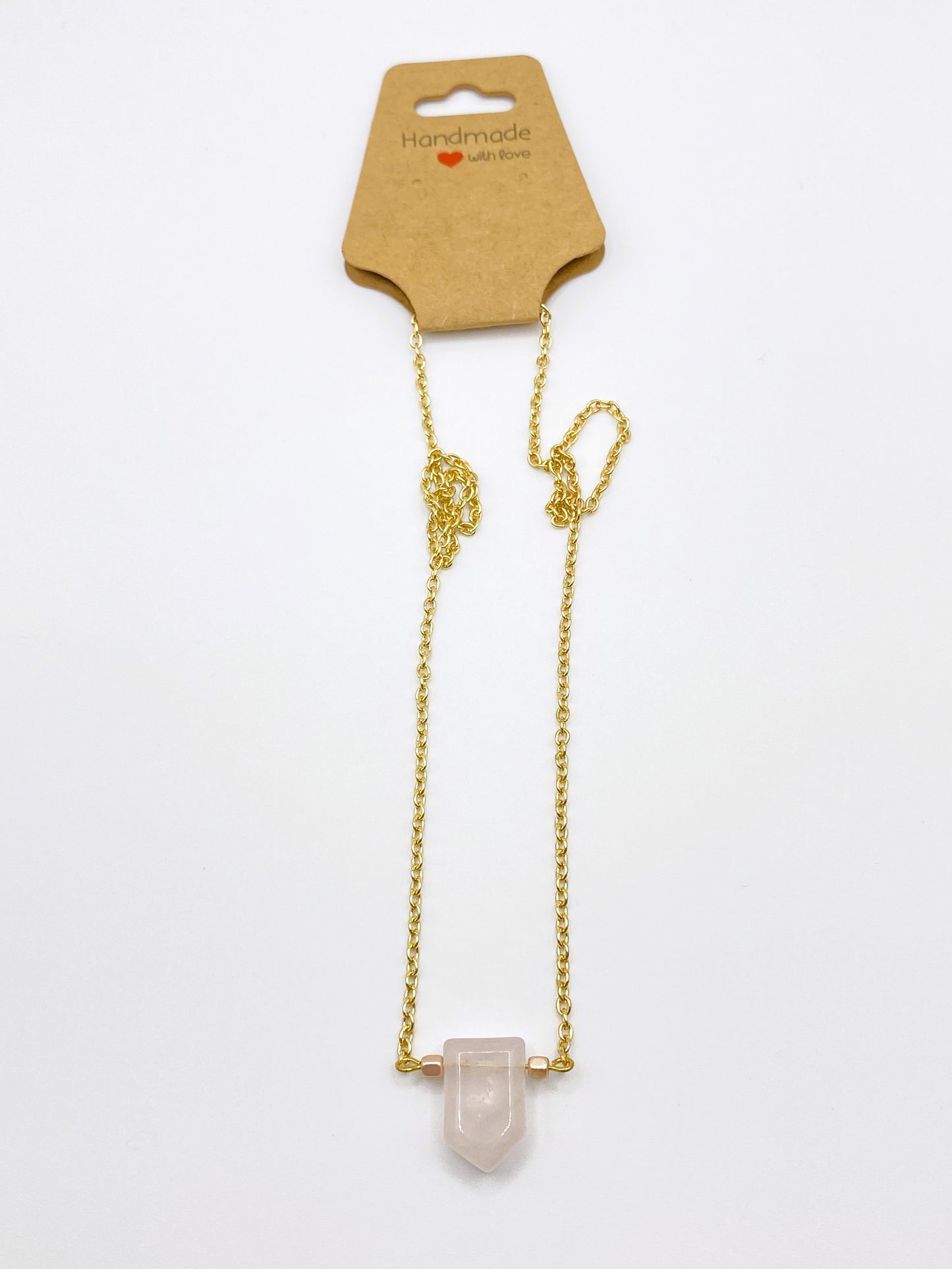 Light Pink Arrow Necklace