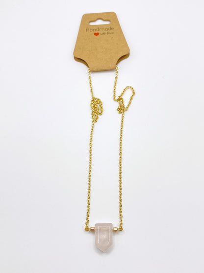 Light Pink Arrow Necklace