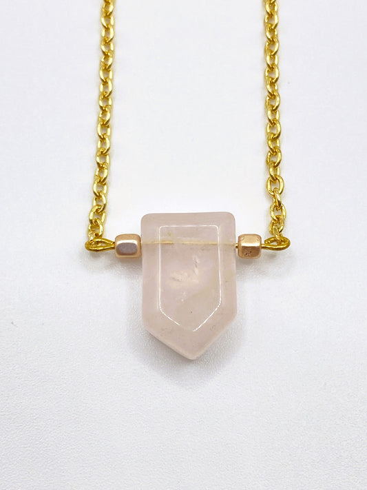 Light Pink Arrow Necklace