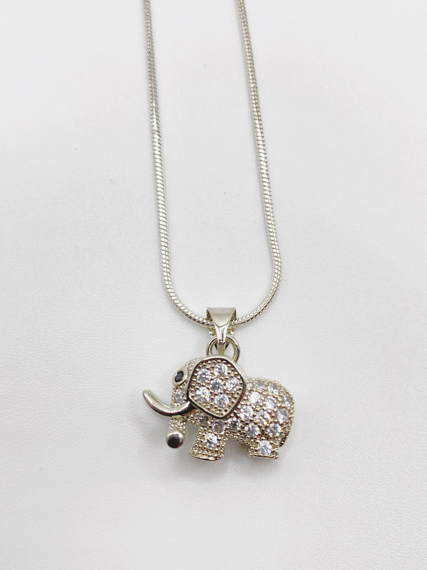 Silver Elephant Necklace