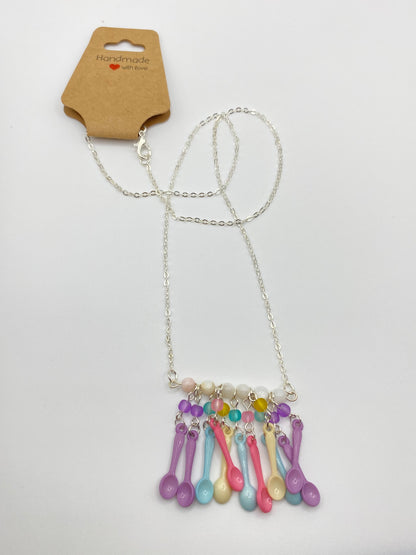 Spoon Horizontal Bar Necklace