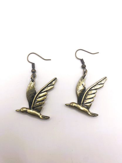 Bronze Seagull Earrings