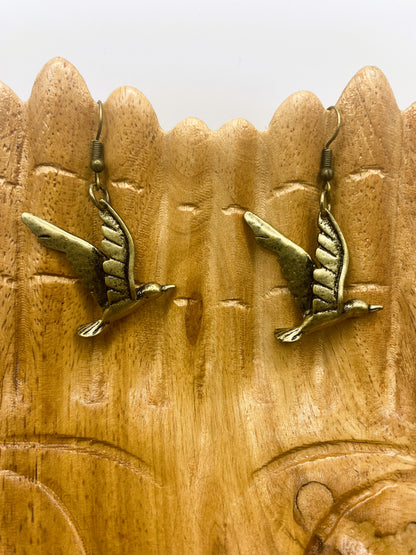 Bronze Seagull Earrings