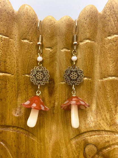 Dainty Mushroom Earrings