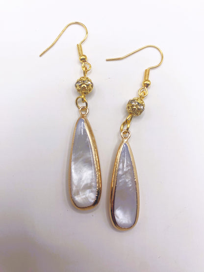 Long Drop Seashell Earrings