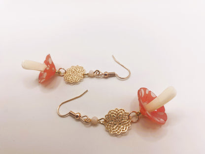 Dainty Mushroom Earrings