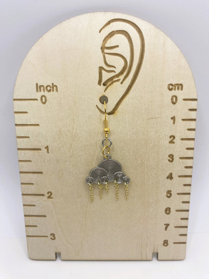 Silver & Gold Raincloud Earrings