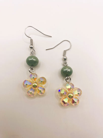 Flower with Sparkle Earrings