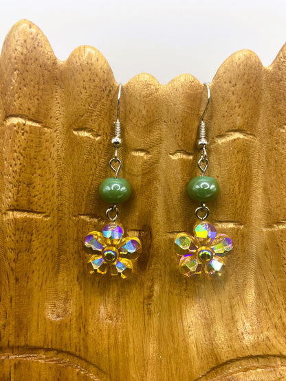 Flower with Sparkle Earrings