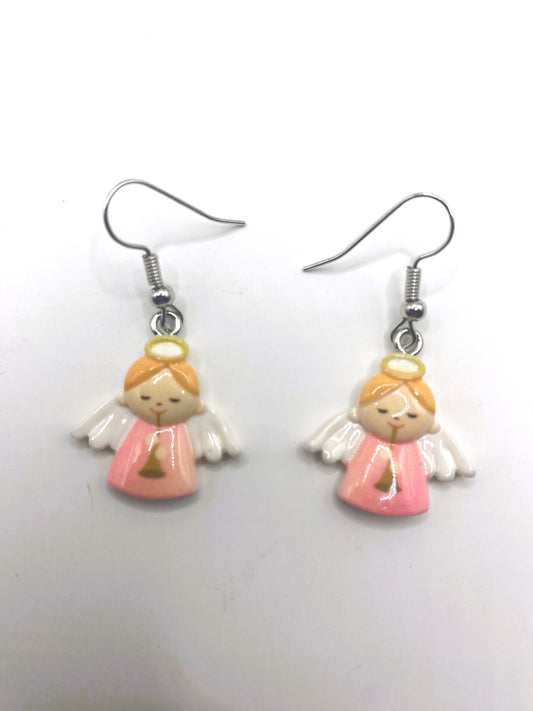 Angel In Pink Earrings