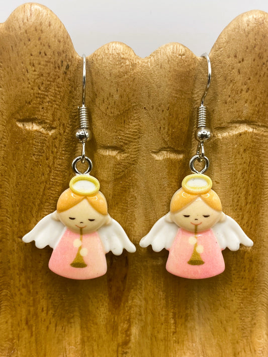 Angel In Pink Earrings