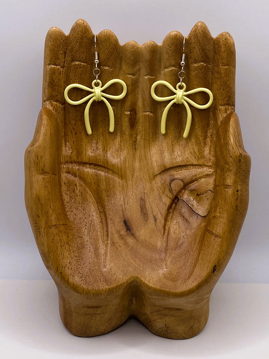 Yellow Bow Earrings