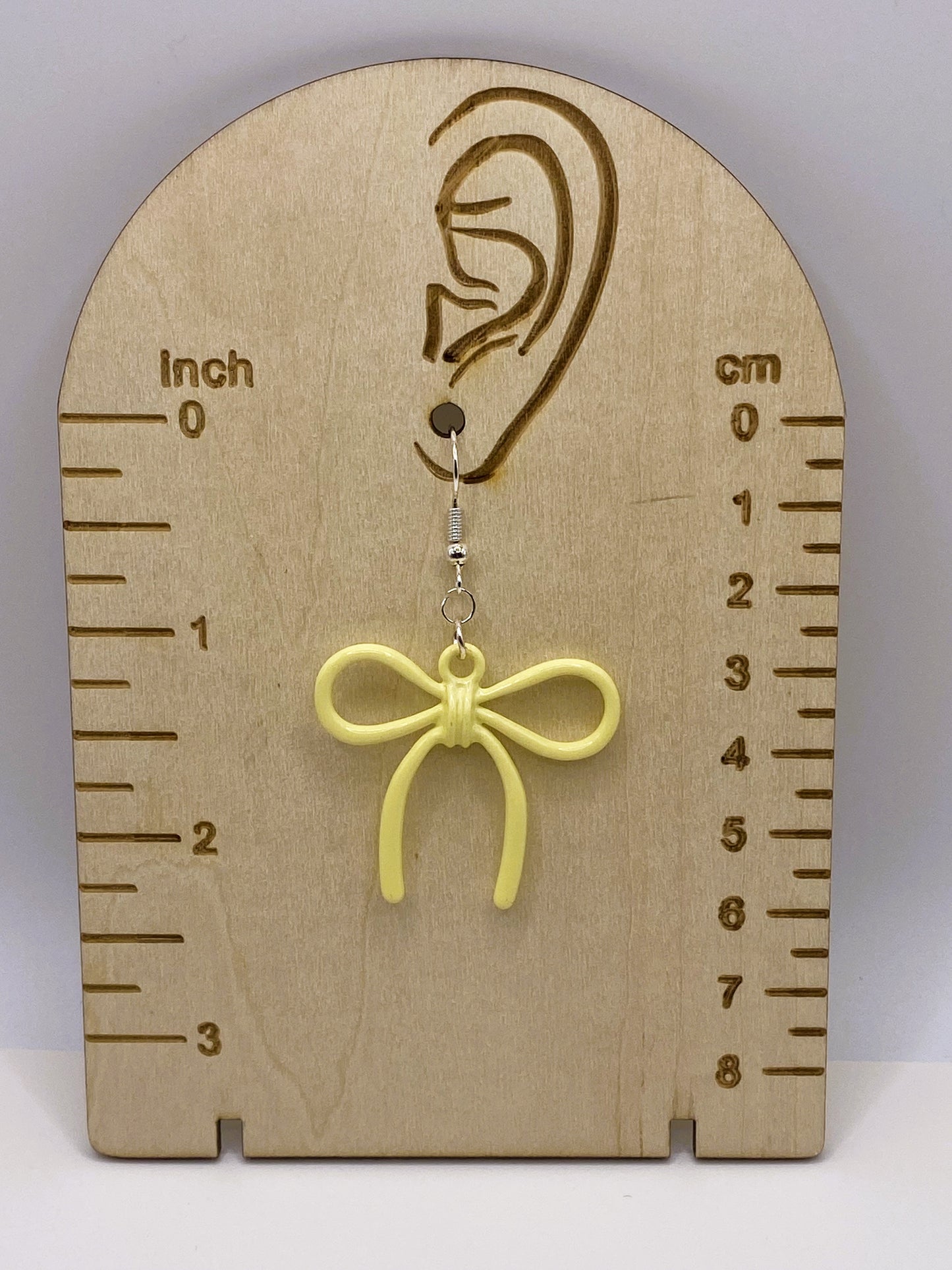 Yellow Bow Earrings