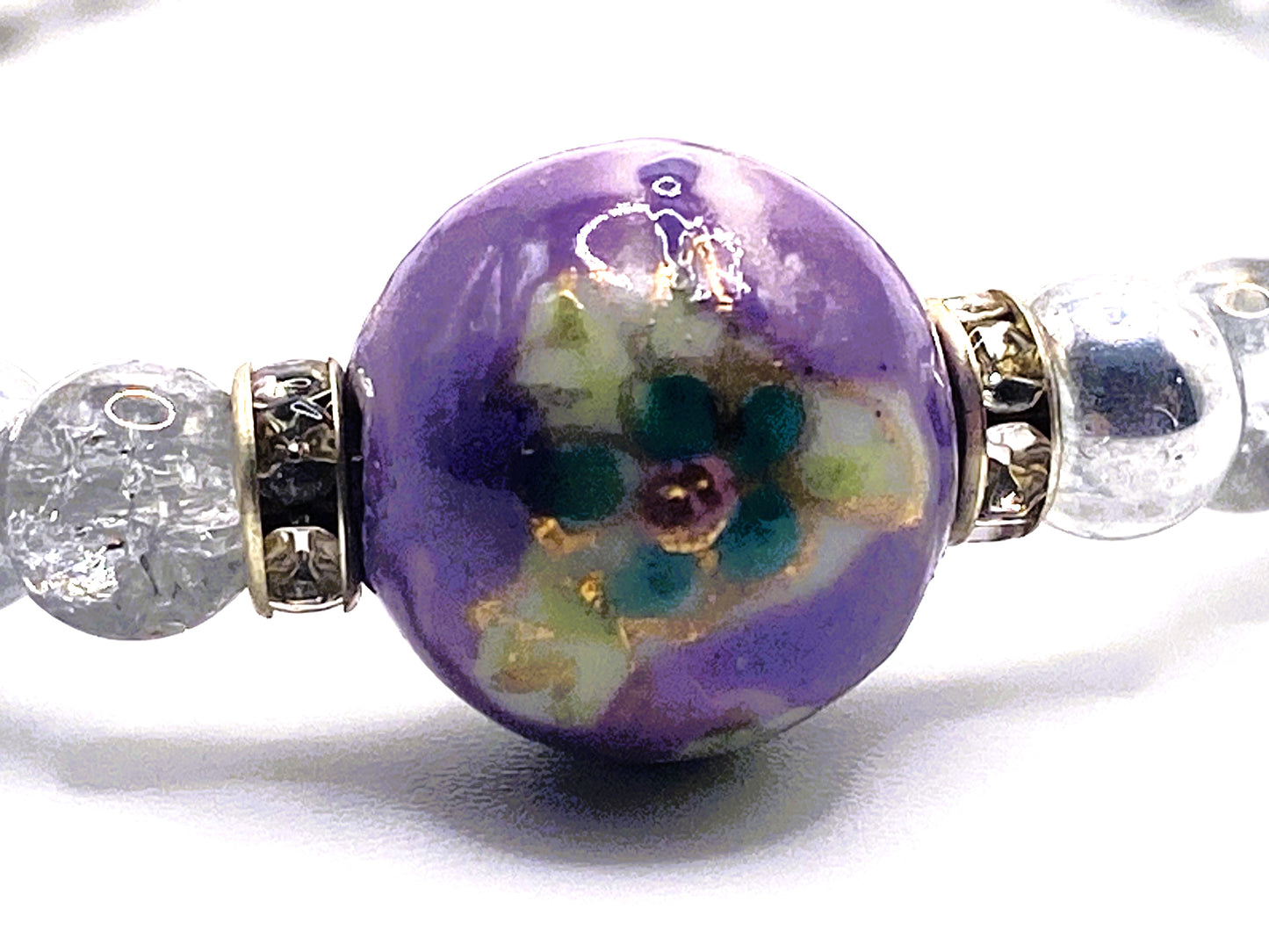 Flower Accent Bead Bracelet