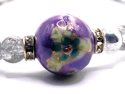 Flower Accent Bead Bracelet