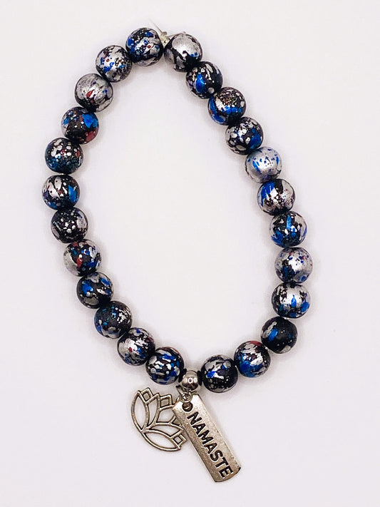 Speckled Metallic Bracelet with Charm