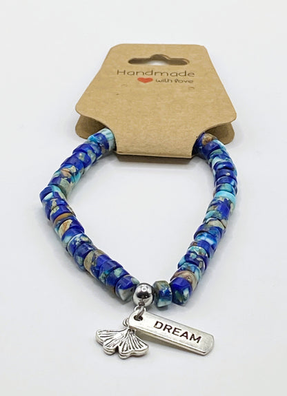 Lapis Lazuli Stone Bracelet with Charm