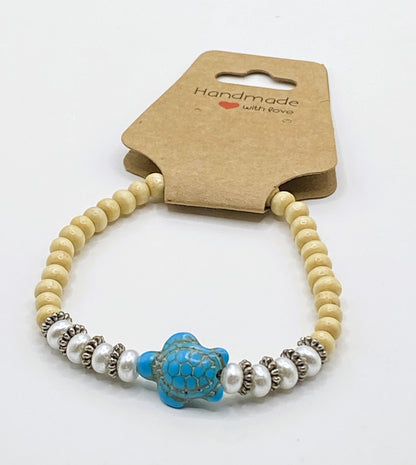 Sea Turtle Bracelet - Pearl