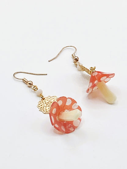 Dainty Mushroom Earrings