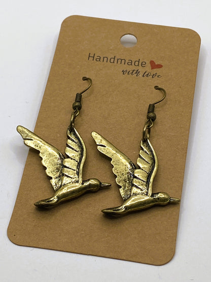 Bronze Seagull Earrings