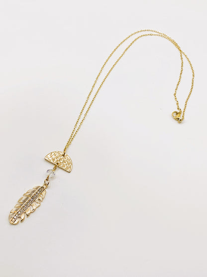 Golden Feather Necklace