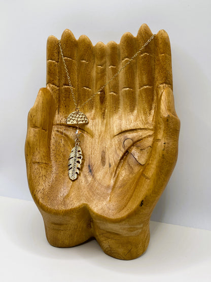 Golden Feather Necklace