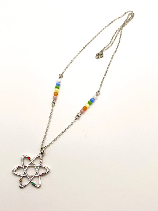 Rainbow Atom Necklace