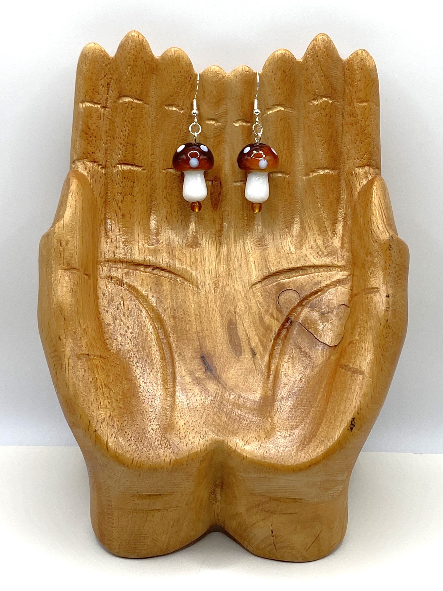 Glass Mushroom Earrings