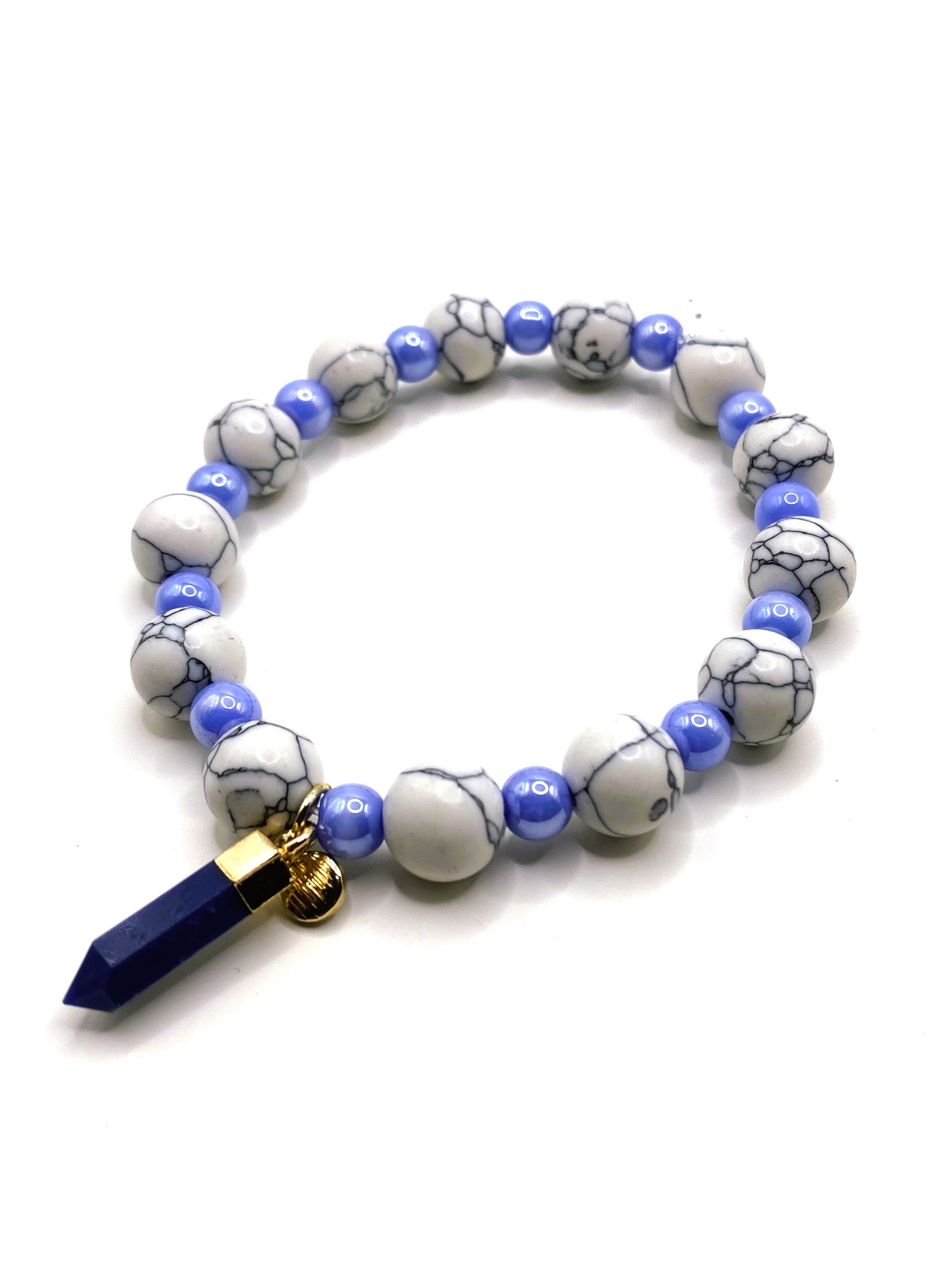 Blue Crystal Charm Bracelet