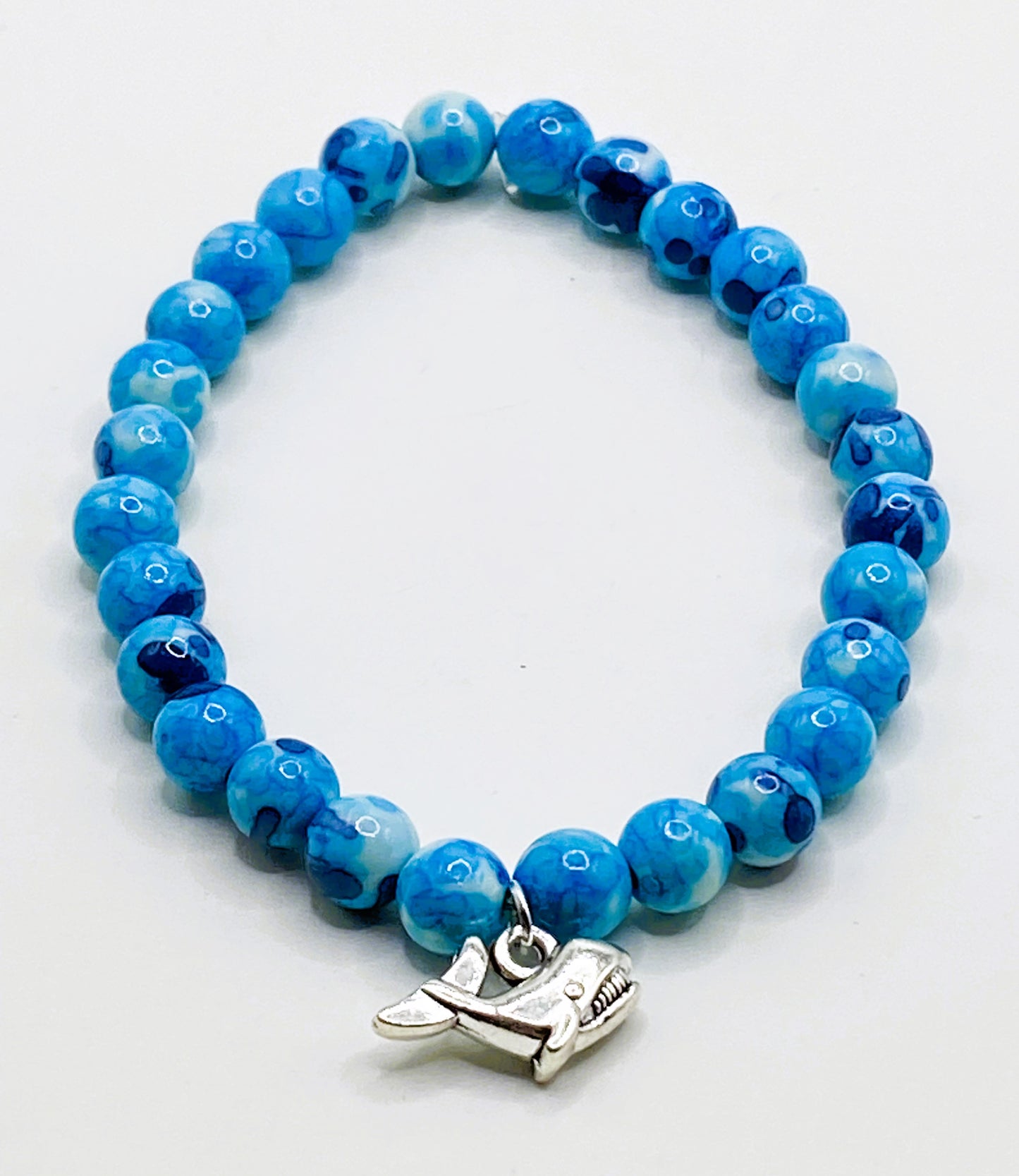 Blue Bracelet with Whale Charm
