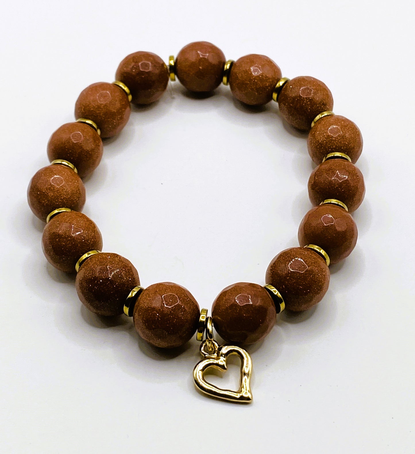 Gold Heart Charm Bracelet