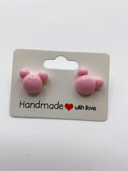 Mouse Ear Stud Earrings