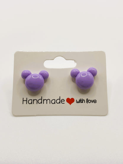 Mouse Ear Stud Earrings