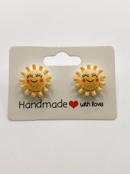 Happy Sun Stud Earrings