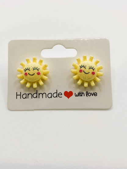 Happy Sun Stud Earrings