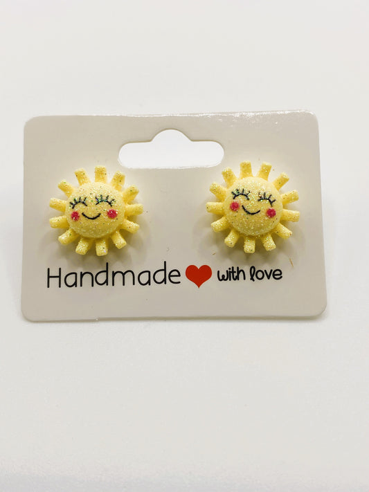 Happy Sun Stud Earrings
