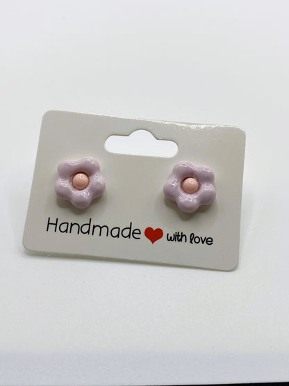 Wavy Flower Stud Earrings