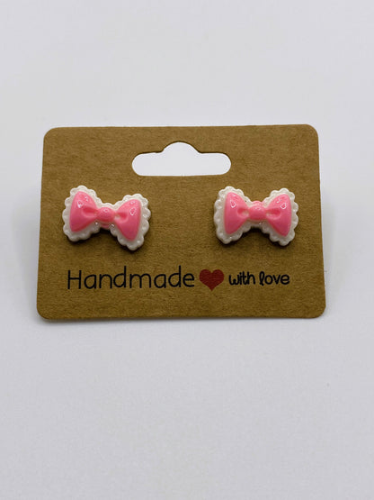 Charming Bow Stud Earrings