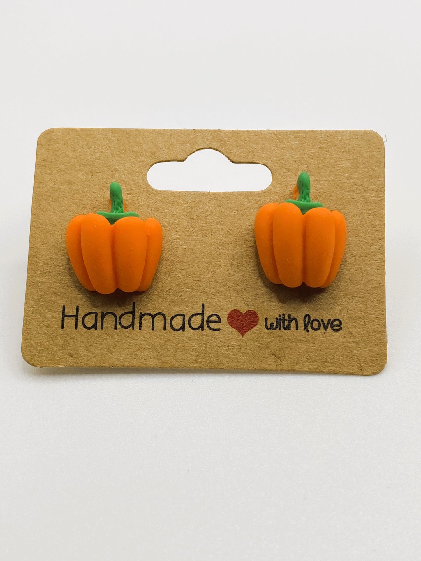 Pumpkin Stud Earrings