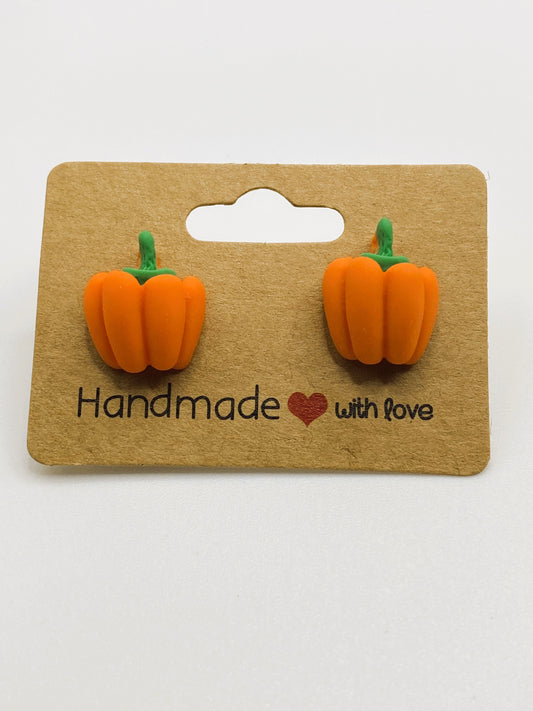 Pumpkin Stud Earrings