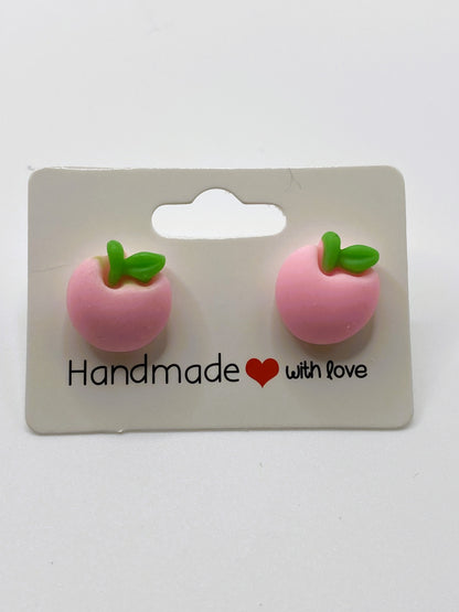 Purple Apple Stud Earrings