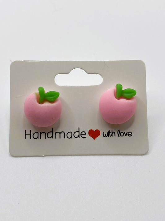 Purple Apple Stud Earrings