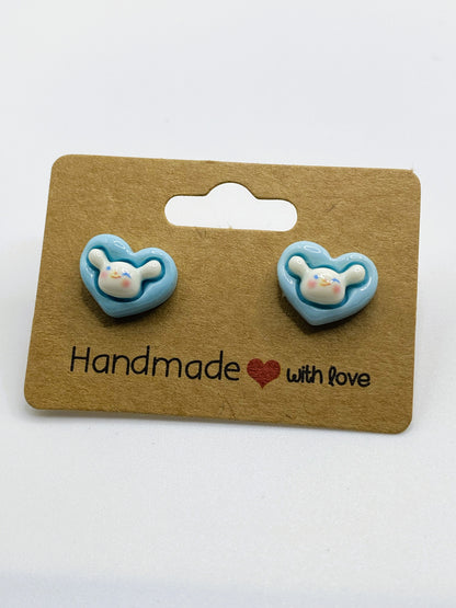 Cinnamoroll Heart Stud Earrings