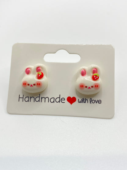 Bunny Head Stud Earrings