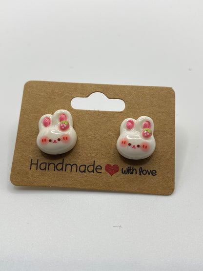 Bunny Head Stud Earrings
