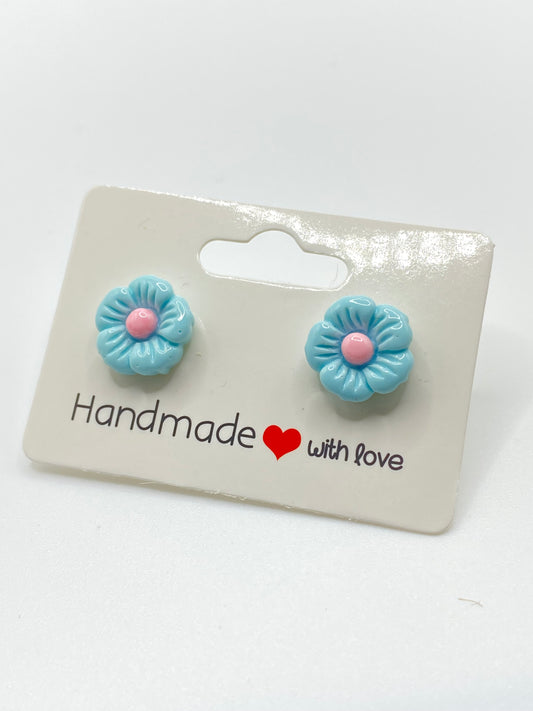 Blue Blossom Stud Earrings