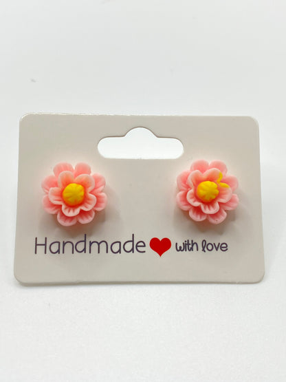 Pink Blossom Stud Earrings