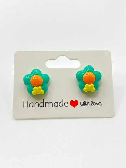 Cartoon Flower Stud Earrings